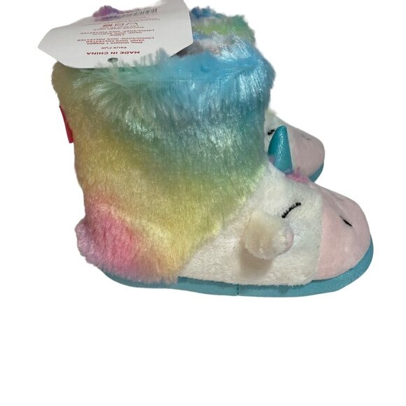 Totes Kids Faux Fur Unicorn Boots with Non Slip Rubber Soles Size 7-8 - Picture 3 of 7